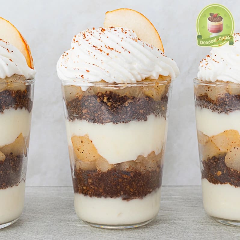 Birnen Dessert im Glas 6 Gläser Super Lecker - Glasdesserts