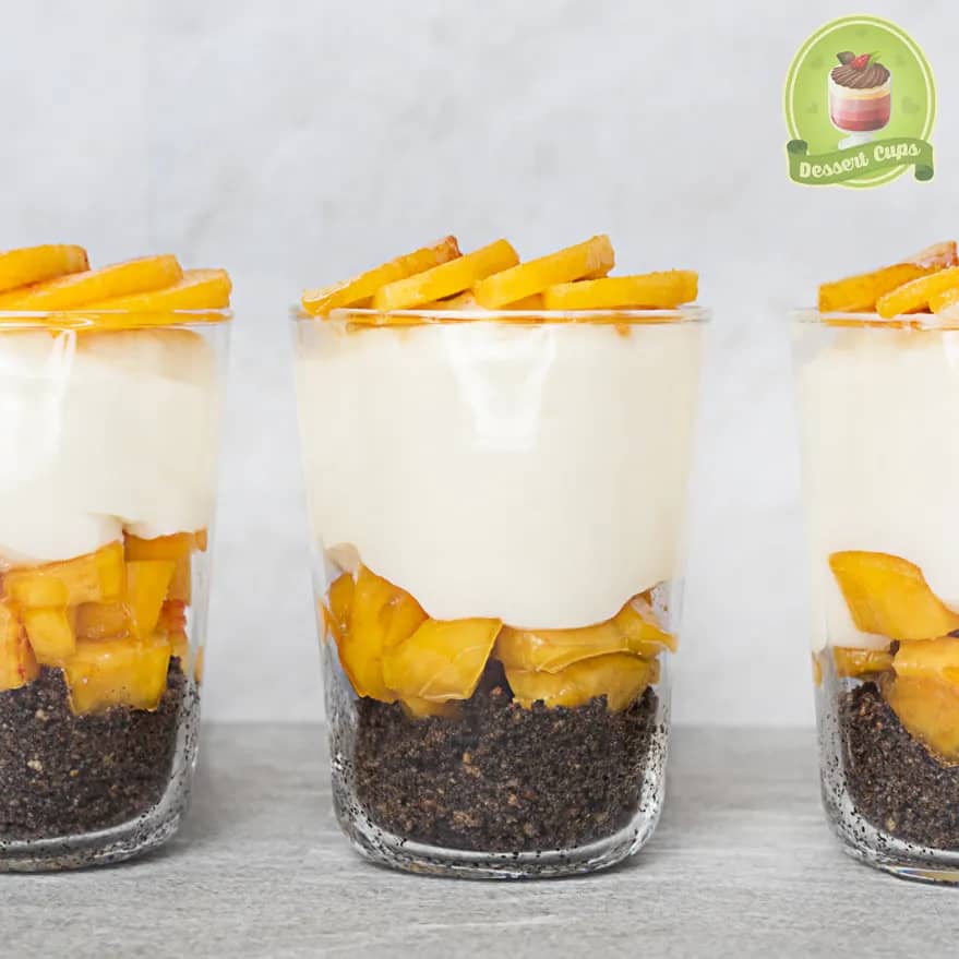 5 Zutaten Pfirsich Dessert im Glas Super lecker - Glasdesserts