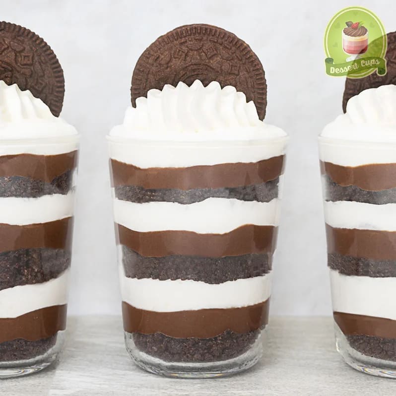 Oreo Dessert im Glas mit Schokopudding - Glasdesserts